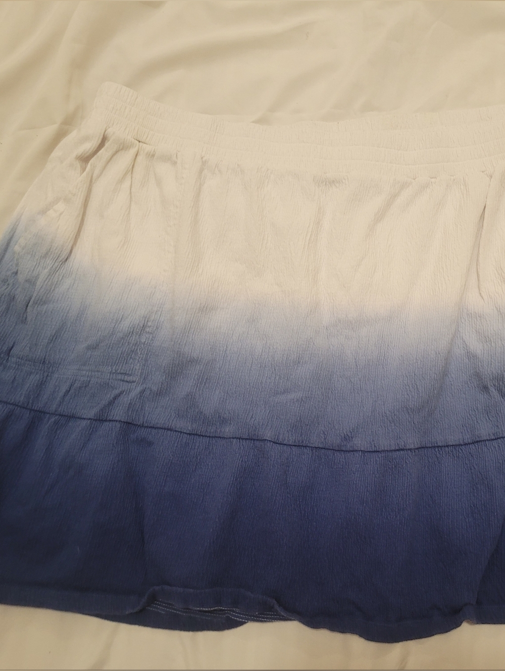 Blue to White Ombre Mini Skirt